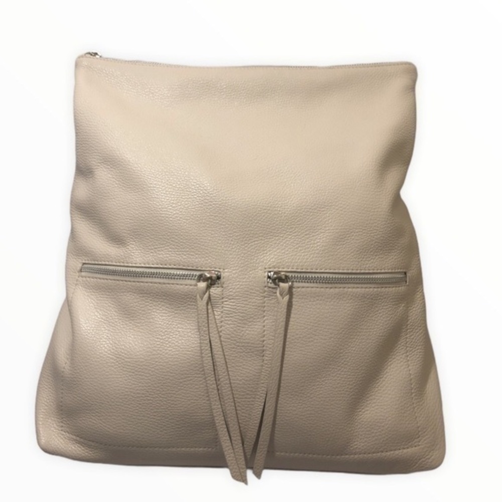 Gianni chiarini white leather backpack